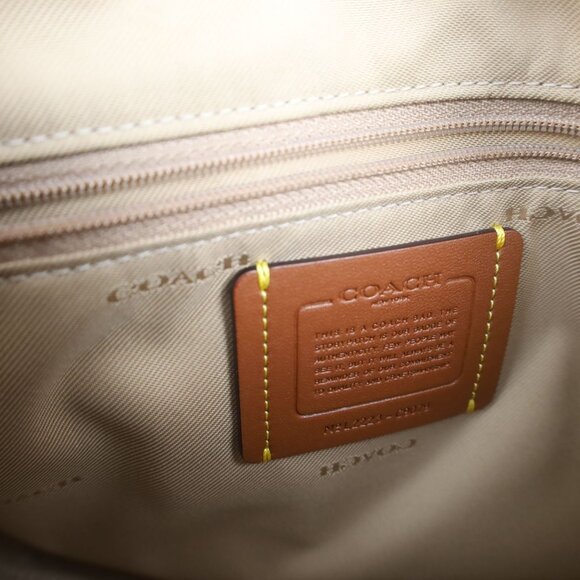 Coach Badge Jacquard Elise Satchel Chalk Taupe - Picture 16 of 16